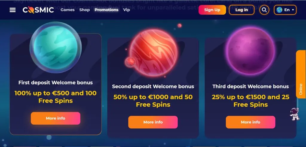 Cosmic Crypto Casino Promotion