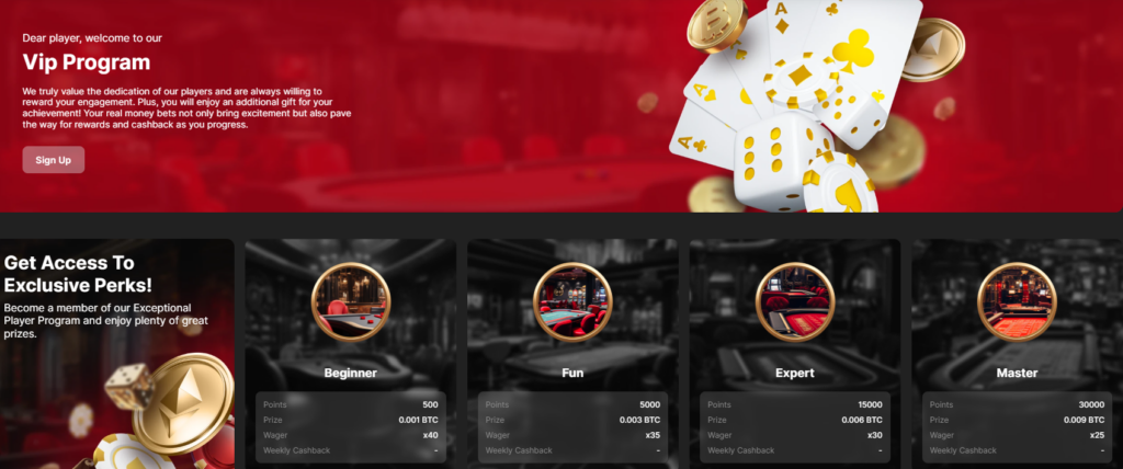 Betspins loyalty program