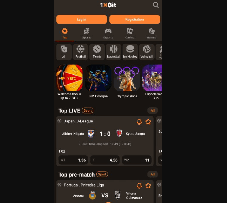 1XBIT mobile casino app