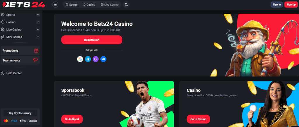 Bets24 io crypto casino