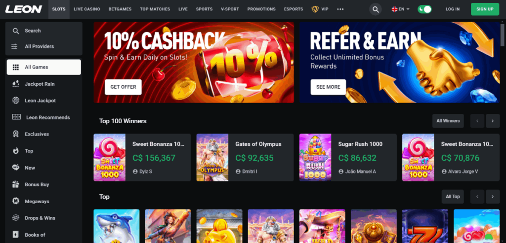 Leon casino criptográfico