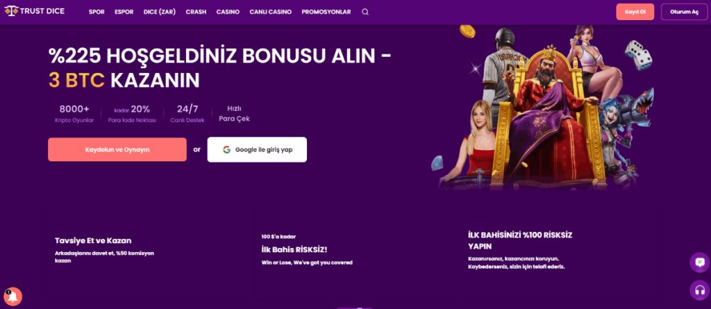 Trustdice bonuslu kripto casino