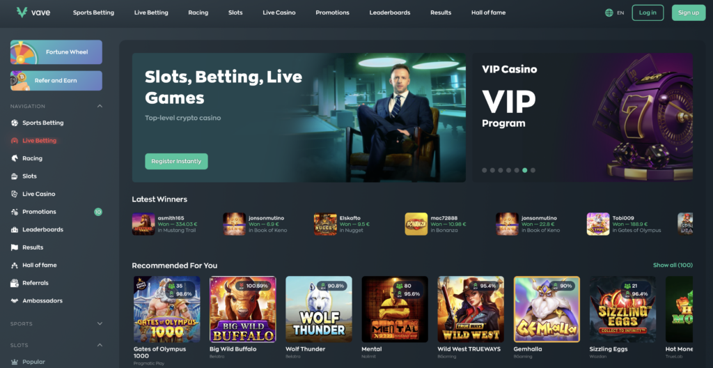 vave crypto casino