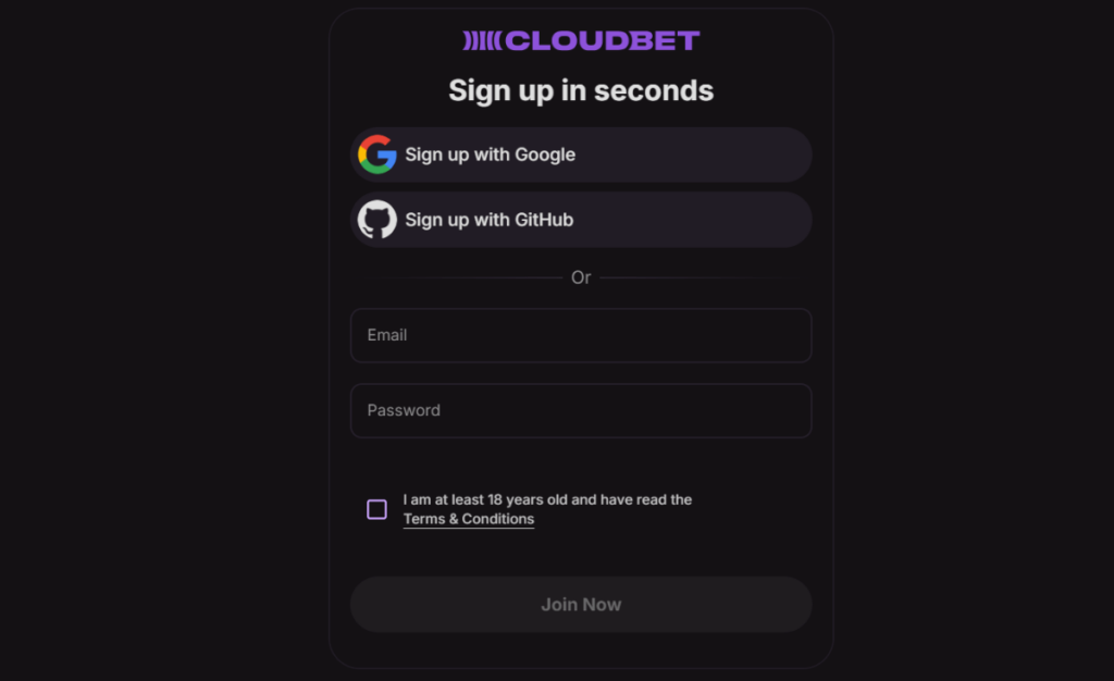 Cloudbet Crypto Casino Account