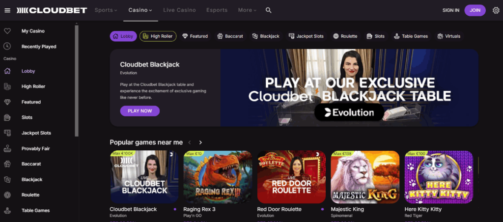 Cloudbet Crypto Casino