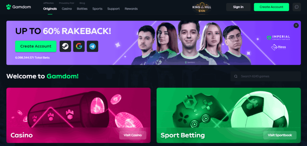 Gamdom Crypto Casino