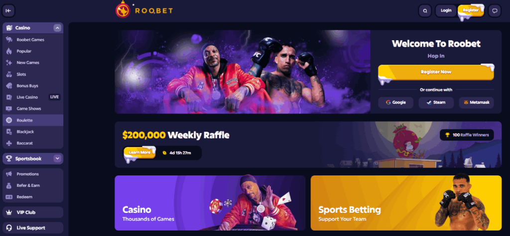 Roobet crypto casino