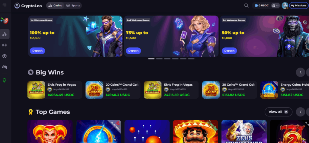 Cryptoleo casino bonuses